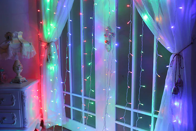 Christmas LED Curtain Lights, 3x3m Decorative Lights